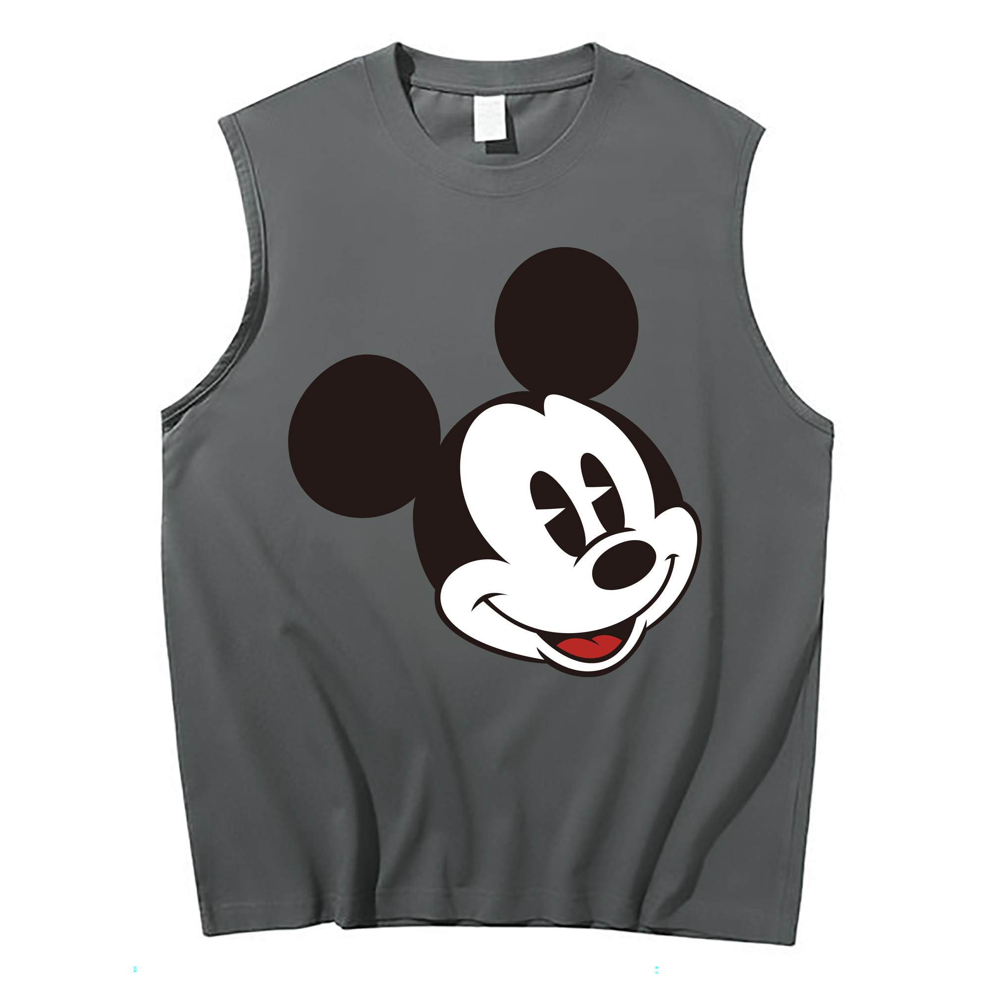 ミッキーマウス Mickey Mouse コットン100％タンクトップ（フロントプリント）
